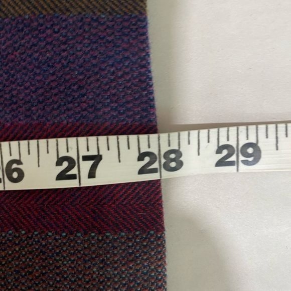 Vintage 70s 80s personal striped a-line skirt multicolored purples blue size 10 - Picture 8 of 8